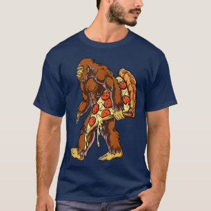 Bigfoot Pizza Funny Manar Women Food Älskare Peppe T Shirt