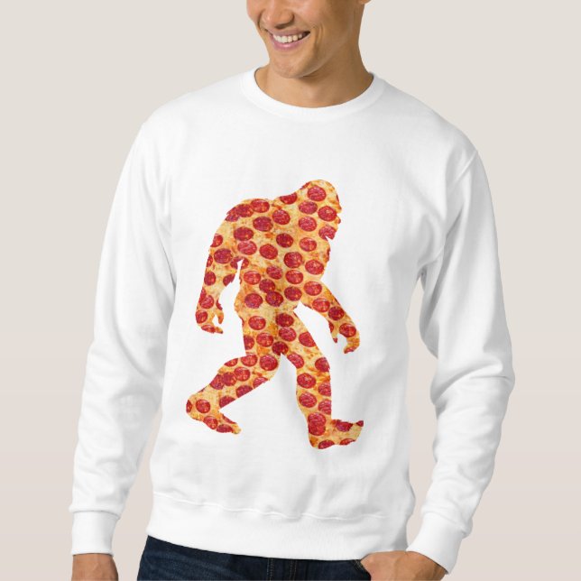 Bigfoot Pizza Lång Ärmad Tröja (Framsida)