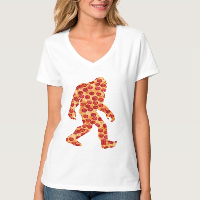 Bigfoot Pizza T Shirt (Framsida)