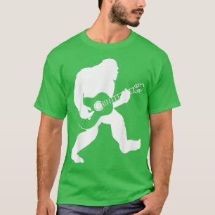 Bigfoot play acoustic guitar Music älskare T Shirt
