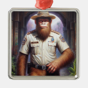 Bigfoot Policeman Julgransprydnad Metall