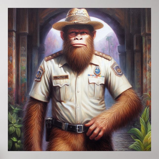 Bigfoot Policeman Poster (Framsidan)