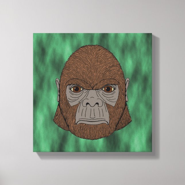 Bigfoot Porträtt 1 (Ape-like) Canvastryck (Framsida)