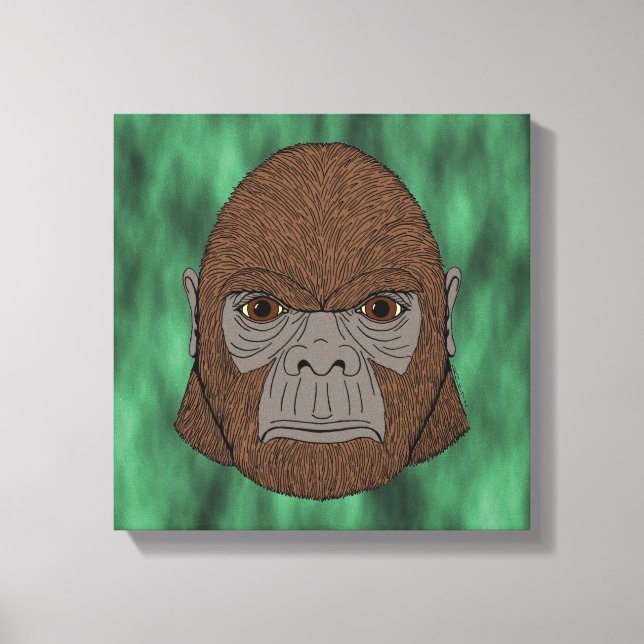 Bigfoot Porträtt 1 (Ape-like) Canvastryck (Framsida)