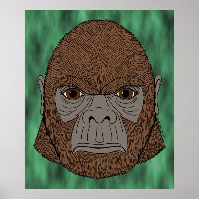 Bigfoot Porträtt 1 (Ape-like) Poster (Framsidan)