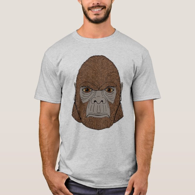 Bigfoot Porträtt 1 (Ape-like) T Shirt (Framsida)