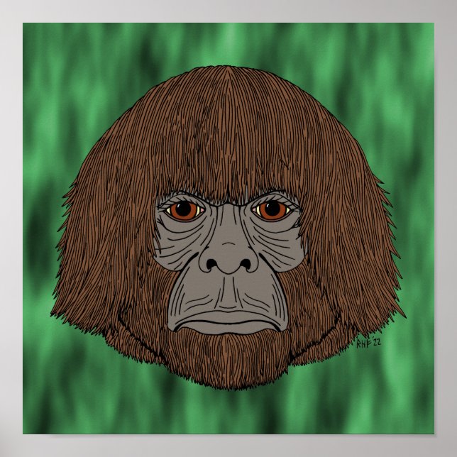 Bigfoot Porträtt 2 (människa-lik) Poster (Framsidan)
