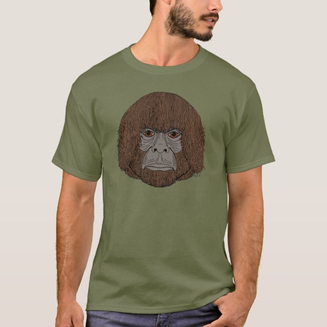 Bigfoot Porträtt 2 (människa-lik) T Shirt (Framsida)
