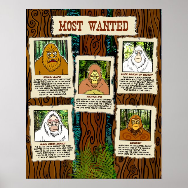 Bigfoot Poster den mest önskade ELE-Officiellen Me (Framsidan)