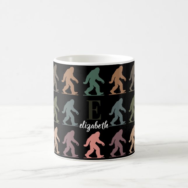 Bigfoot-present med eget namn Retro Sasquatch-dric Kaffemugg (Center)