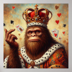 Bigfoot Queen of Hearts Poster
