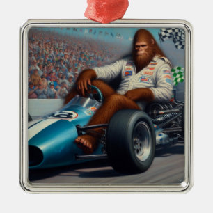 Bigfoot Racecar Julgransprydnad Metall