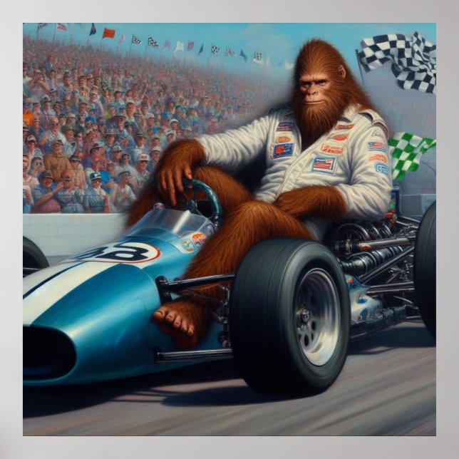Bigfoot Racecar Poster (Framsidan)