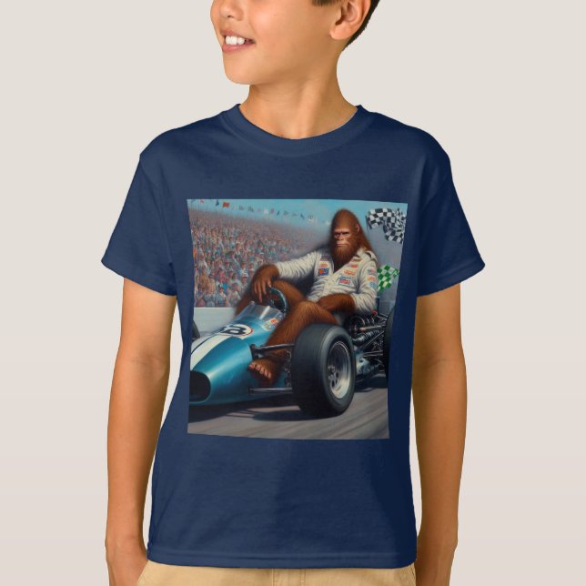 Bigfoot Racecar T Shirt (Framsida)