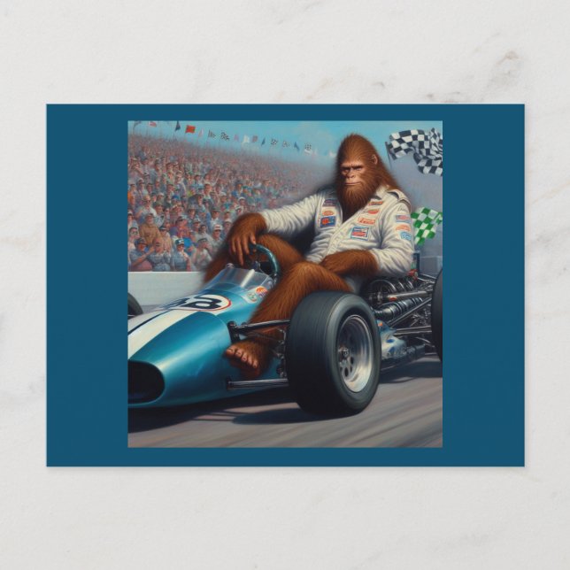 Bigfoot Racecar Vykort (Framsida)
