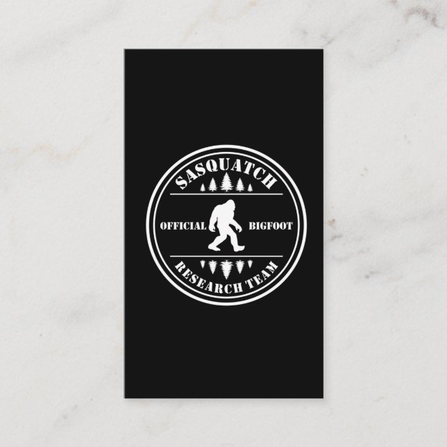 Bigfoot Research Team för att hitta Sasquatch Humo Visitkort (Framsida)