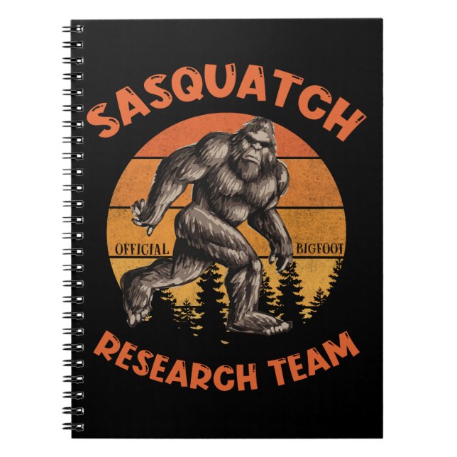 Bigfoot Research Team Retro Vintage Sasquatch Anteckningsbok (Framsidan)