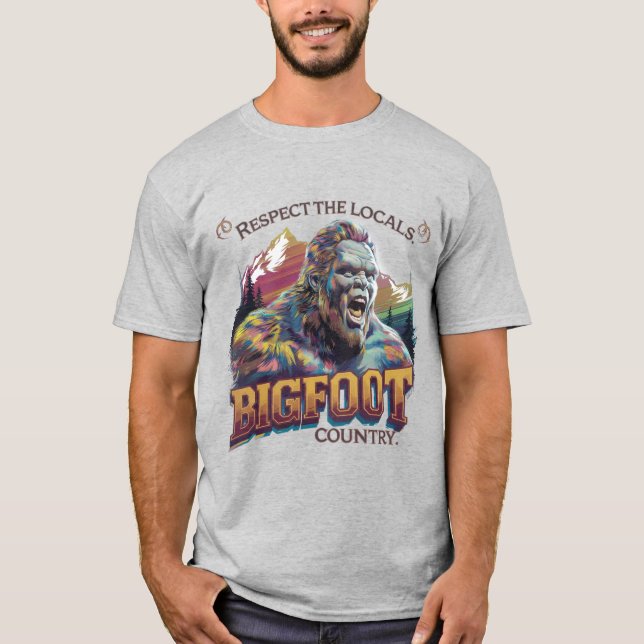 Bigfoot: Respektera språken T Shirt (Framsida)