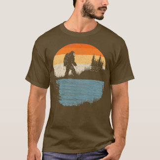 Bigfoot Retro-Vintage Sasquatch-solnedgång T Shirt