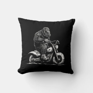 Bigfoot Riding A Motorcle Bike Funny Sasquatch M Kudde