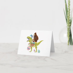 Bigfoot Riding Dinosaur Påskägg Candy Kort