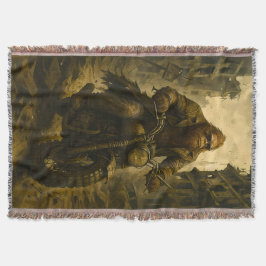 Bigfoot Riding Through a Post-Apocalyptic City Filt