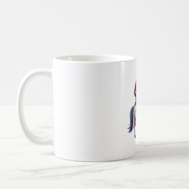 Bigfoot ridning Unicorn Kaffemugg (Vänster)