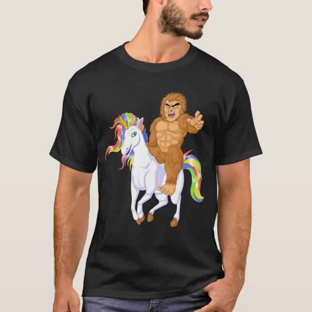 bigfoot ridunicorn t shirt (Framsida)