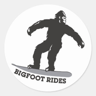 Bigfoot ritter! runt klistermärke