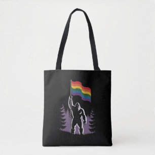 Bigfoot Rock On HBTQ Progressiv Ny Prideflagga  Tygkasse
