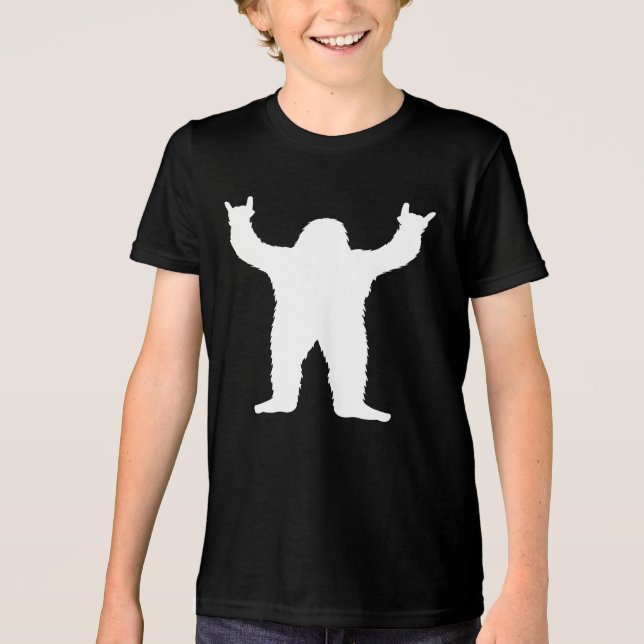 Bigfoot Rock On  T Shirt (Framsida)
