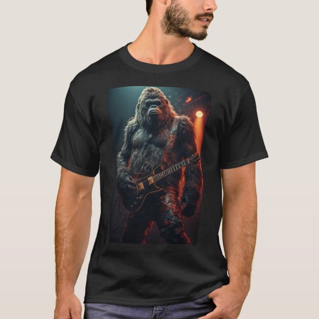 Bigfoot Rock Star T Shirt (Framsida)