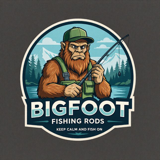Bigfoot Rods Keep Calm And Fish On T Shirt (Skapare uppladdad)