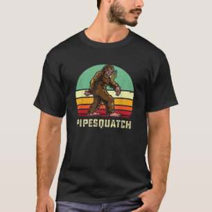 Bigfoot-rökning Sasquatch Briar Tobacco Pipe T Shirt