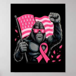 Bigfoot Rosa - månad för medvetandegörande om brös Poster