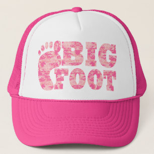 Bigfoot rosakamouflage truckerkeps