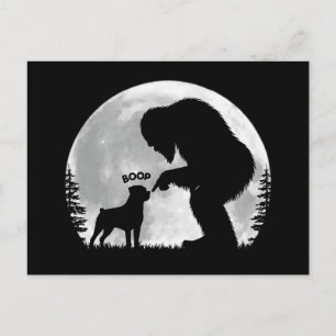 Bigfoot Rottweiler Knuff Helg Vykort