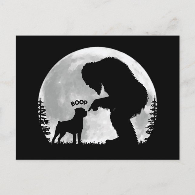 Bigfoot Rottweiler Knuff Helg Vykort (Framsida)