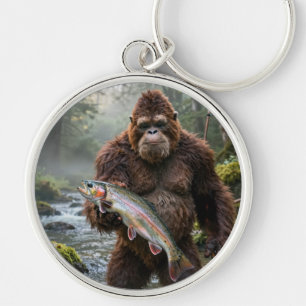 Bigfoot Rund Silverfärgad Nyckelring