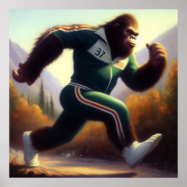 Bigfoot Running Poster (Framsidan)