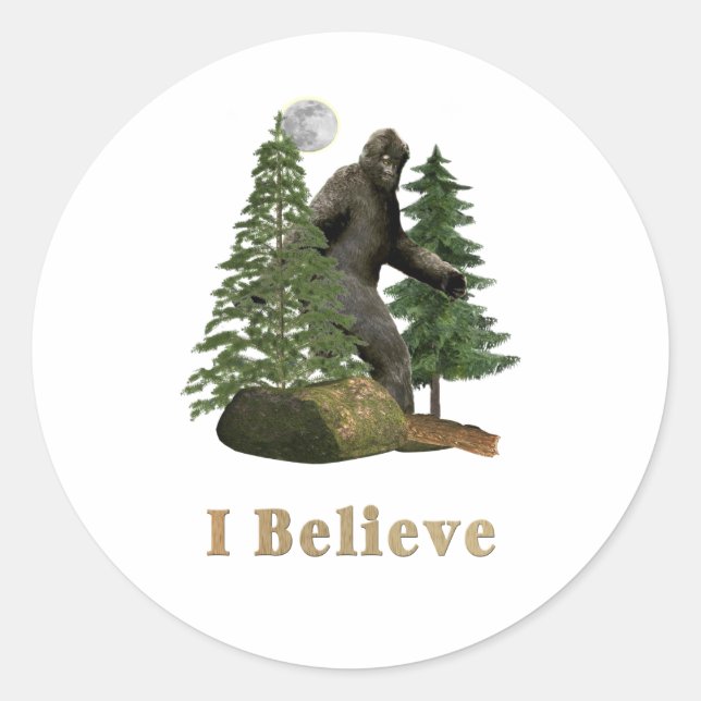 Bigfoot Runt Klistermärke (Framsida)