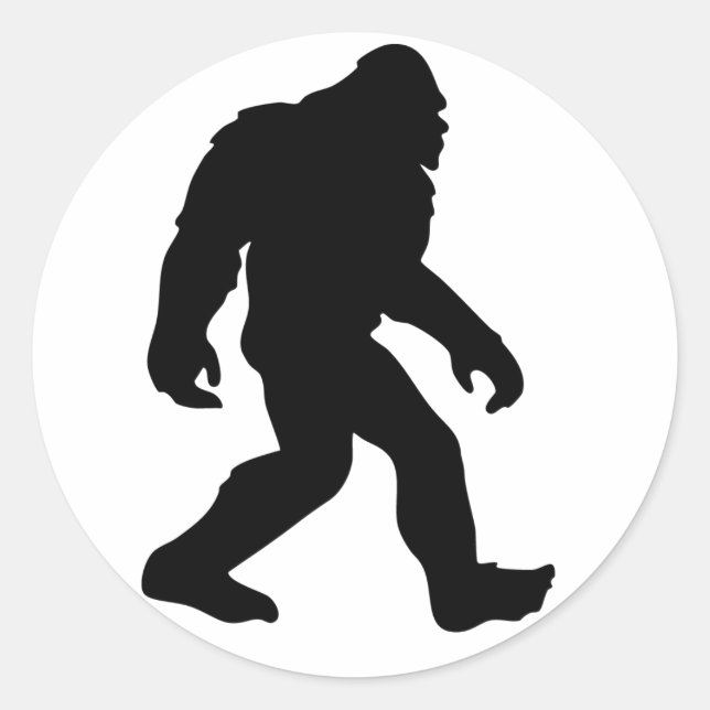 Bigfoot Runt Klistermärke (Framsida)