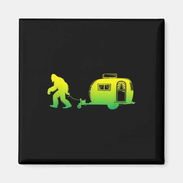 Bigfoot Rv Motorhome Camping Sasquatch Campervan G Magnet (Framsidan)