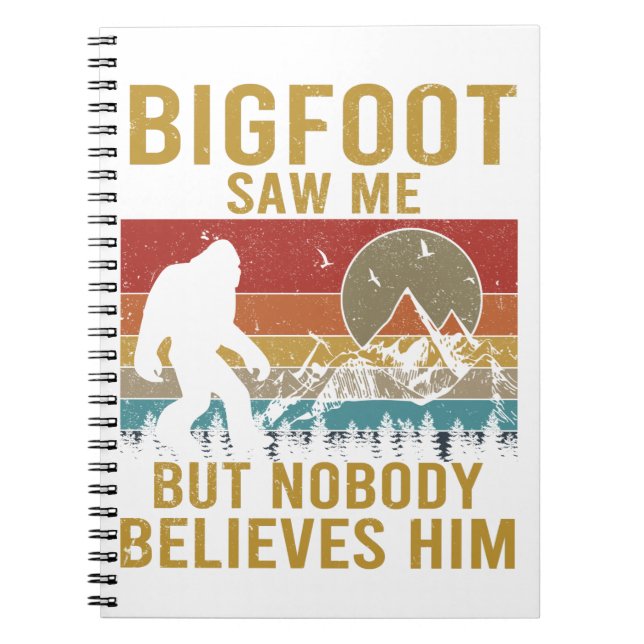 Bigfoot såg mig anteckningsbok (Framsidan)