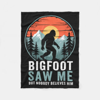 Bigfoot såg mig men ingen tror honom humor roligt fleecefilt