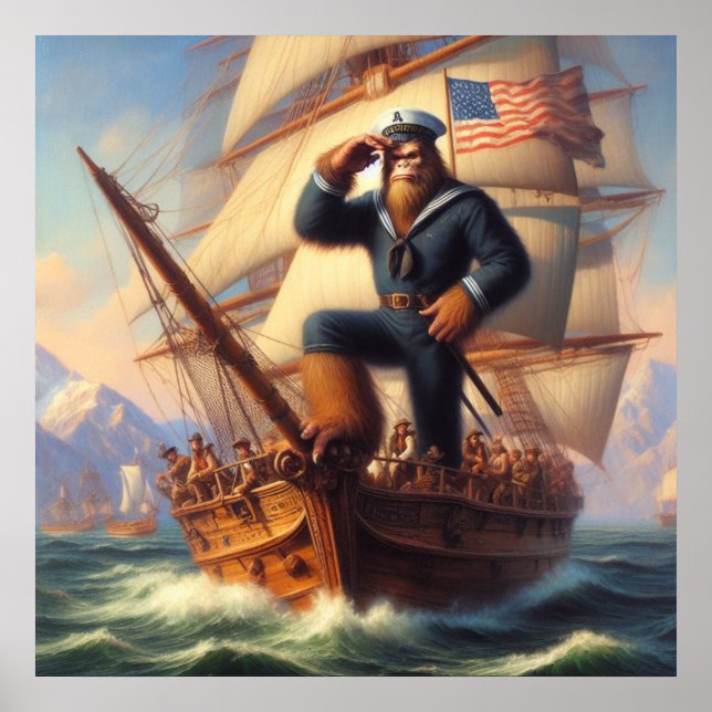 Bigfoot Sailor Poster (Framsidan)