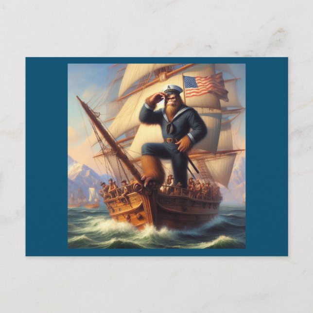 Bigfoot Sailor Vykort (Framsida)