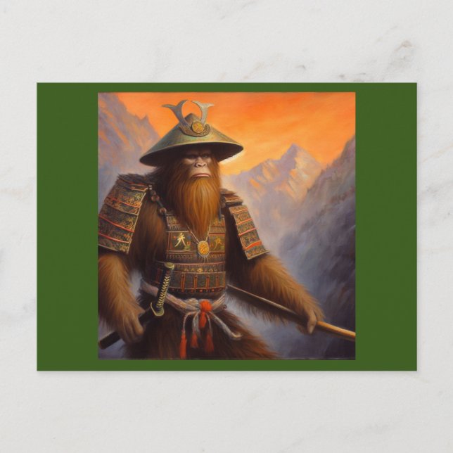 Bigfoot Samurai Vykort (Framsida)
