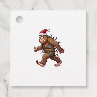Bigfoot Santa Christmas Tree Lights Xmas Boys Men  Gåvor Etiketter