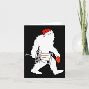 Bigfoot Santa Disk Golf jul-disk Golfer Julafton Kort